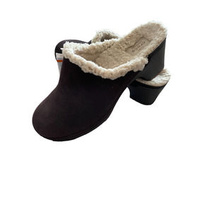 Crocs Women ~Sarah Lined Clogs~ Brown Faux Fur Slip On Comfort Shoes - NWT